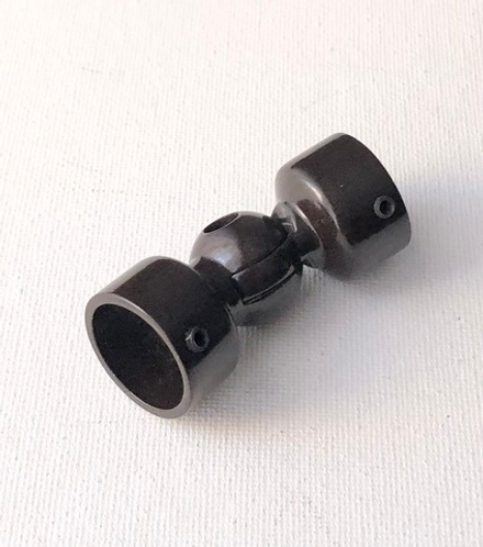 Эркерный соединитель для круглых труб d19 мм, цвет шоколад