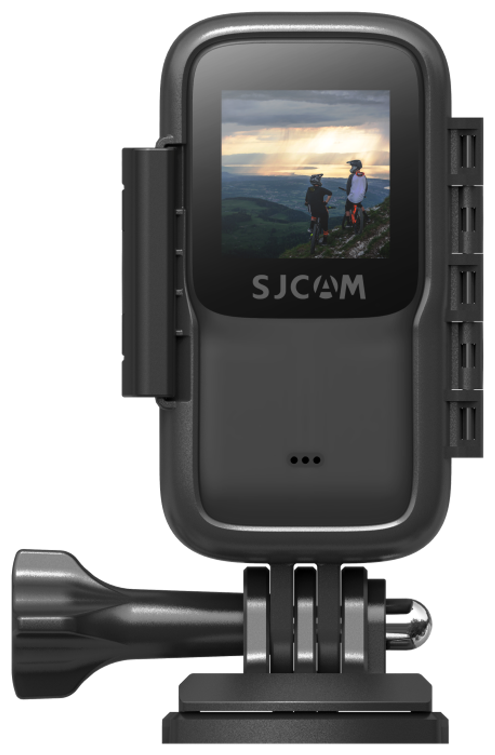 Экшн камера SJCam C200 черная с креплением, цифровым стабилизатором, водонепроницаемая 4K Ultra HD на шлем, голову, грудь, велосипед