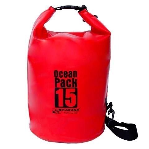 Водонепроницаемая сумка-мешок Ocean Pack 15 L, цвет красный