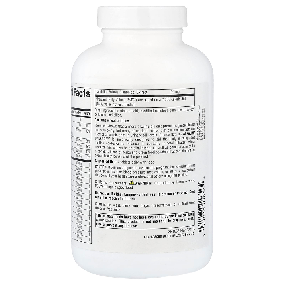 Source Naturals, Alkaline Balance™, 120 таблеток