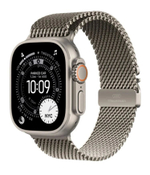 Умные часы Apple Watch Ultra 3 (2025) GPS+Cellular 49mm, Natural Titanium ремешок "Titanium Milanese Loop", размер L 165–210mm (MF0E4)