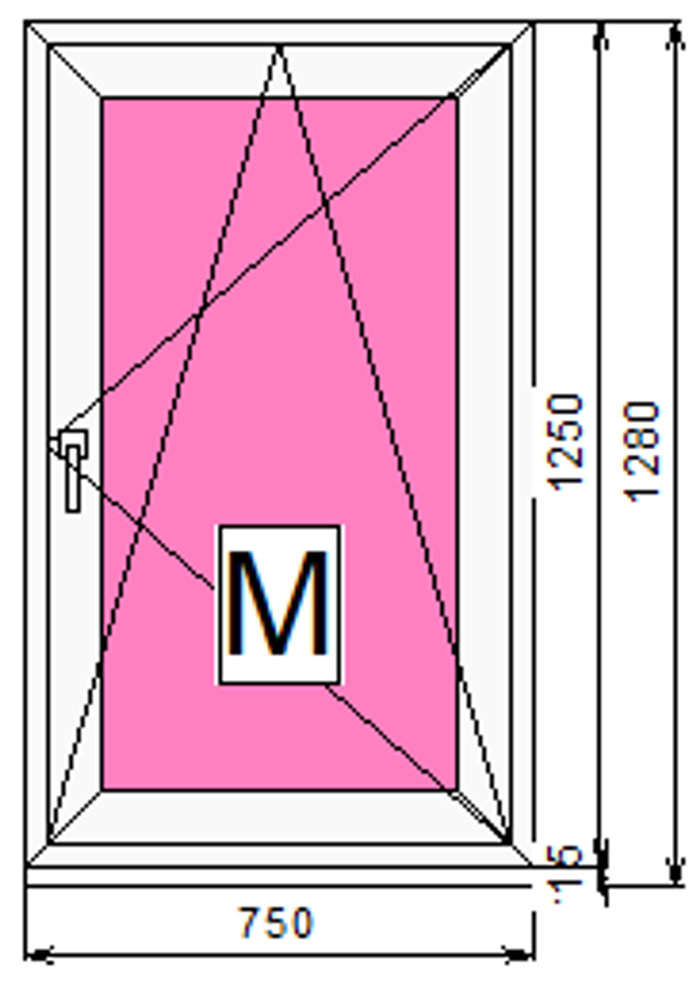 Пластиковое окно 1250 х 750 ТермА Эко + Москитная сетка