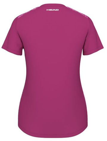 Женская футболка футболка Head Tie-Break II T-Shirt - print Vision белый/ярко-розовый