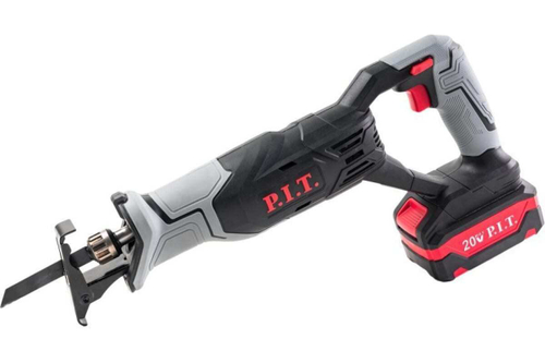 Аккумуляторная сабельная пила P.I.T. 20 В, 0-2700 ход/м, БЗП, пропил 115 мм, ход 22 мм, 1 АКБ Li-ion 2 Ач, ЗУ кор. PSA20H-115A/1