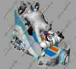 Большой надувной батут-горка "Мишка на севере"