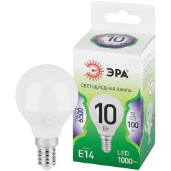 Лампа светодиодная ЭРА GREEN LINE LED P45-10W-865-E14 GL 10Вт шар холодный свет E14 | Лампы cветодиодные Шар (G/P)