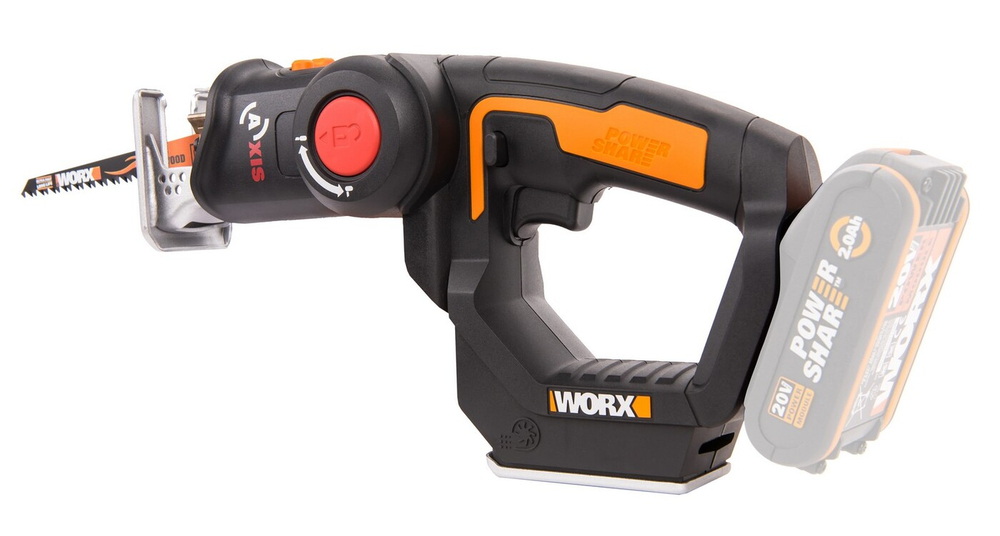 Лобзик-сабельная пила аккумуляторный WORX WX550.9 Axis