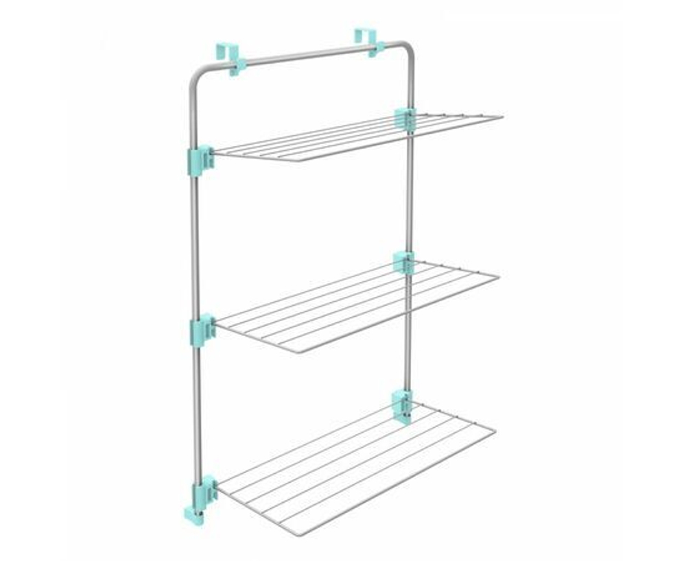 Сушилка для белья НАВЕСНАЯ на дверь Товар для дома Сушка одежды Складная Nika 595х330х910 Ника серебро СБН1/С