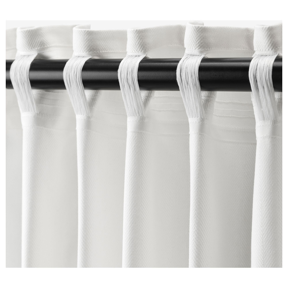 Комплект штор IKEA TIBAST (ТИБАСТ), Белый, 145x250 см, 2 шт