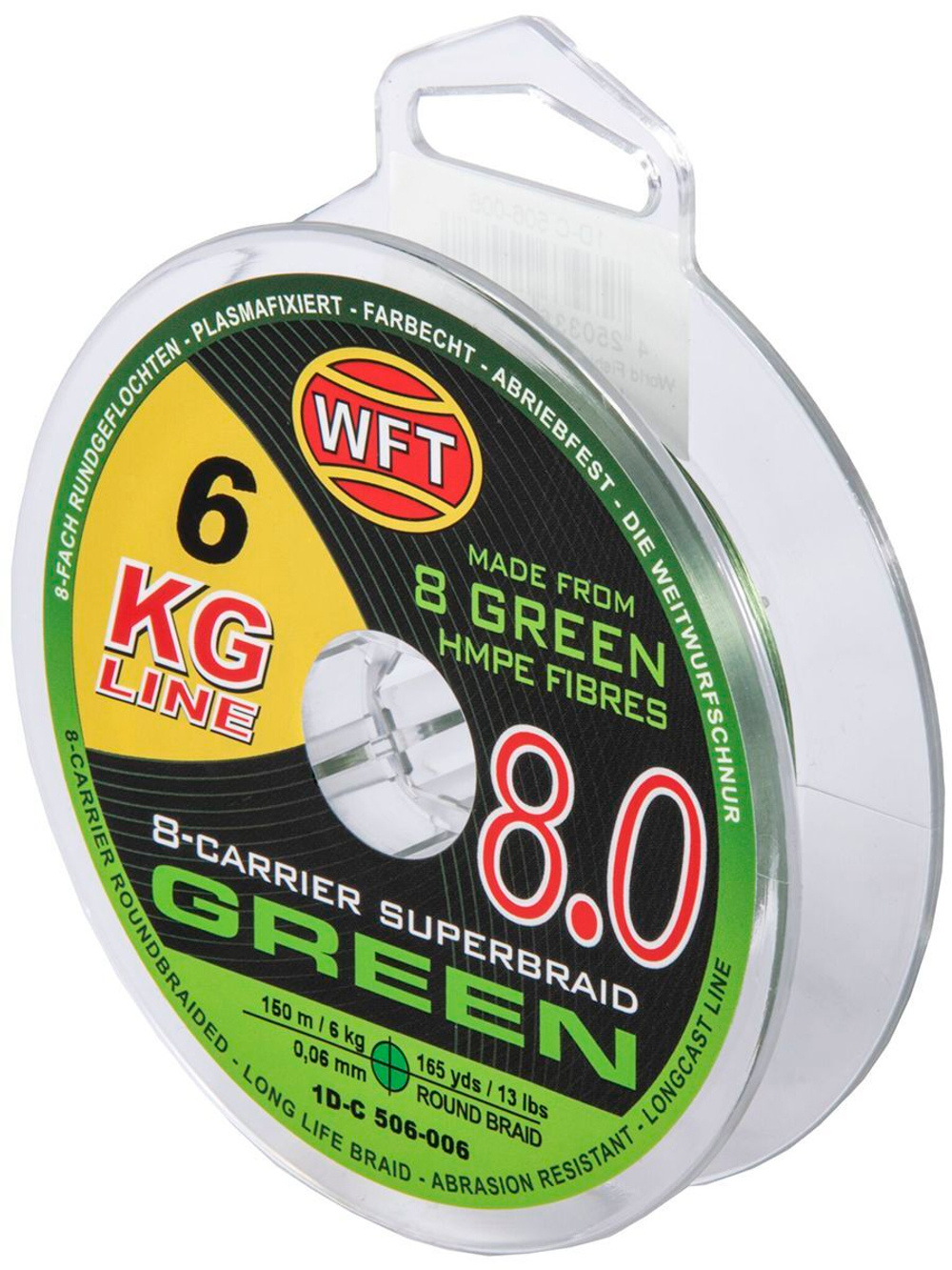 Шнур плетёный WFT KG x8 Green 150/006