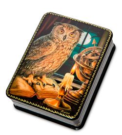 Народные промыслы ШК-19/24-A Шкатулка в технике декупаж «Сова» (10х8х3,5)