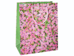 Пакет бумажный 20*25*10см с ручками "Цветы" микс