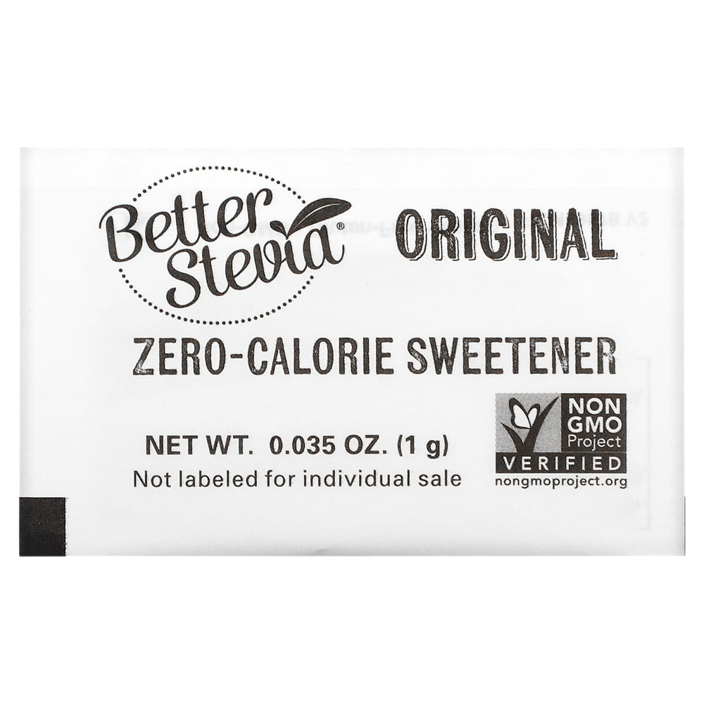 NOW Foods, Original Better Stevia, подсластитель, не содержащий калорий, 100 пакетиков, 100 г (3,5 унции)