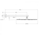 Тропический душ настенный круглый (40cm) нерж. сталь BH02RM400