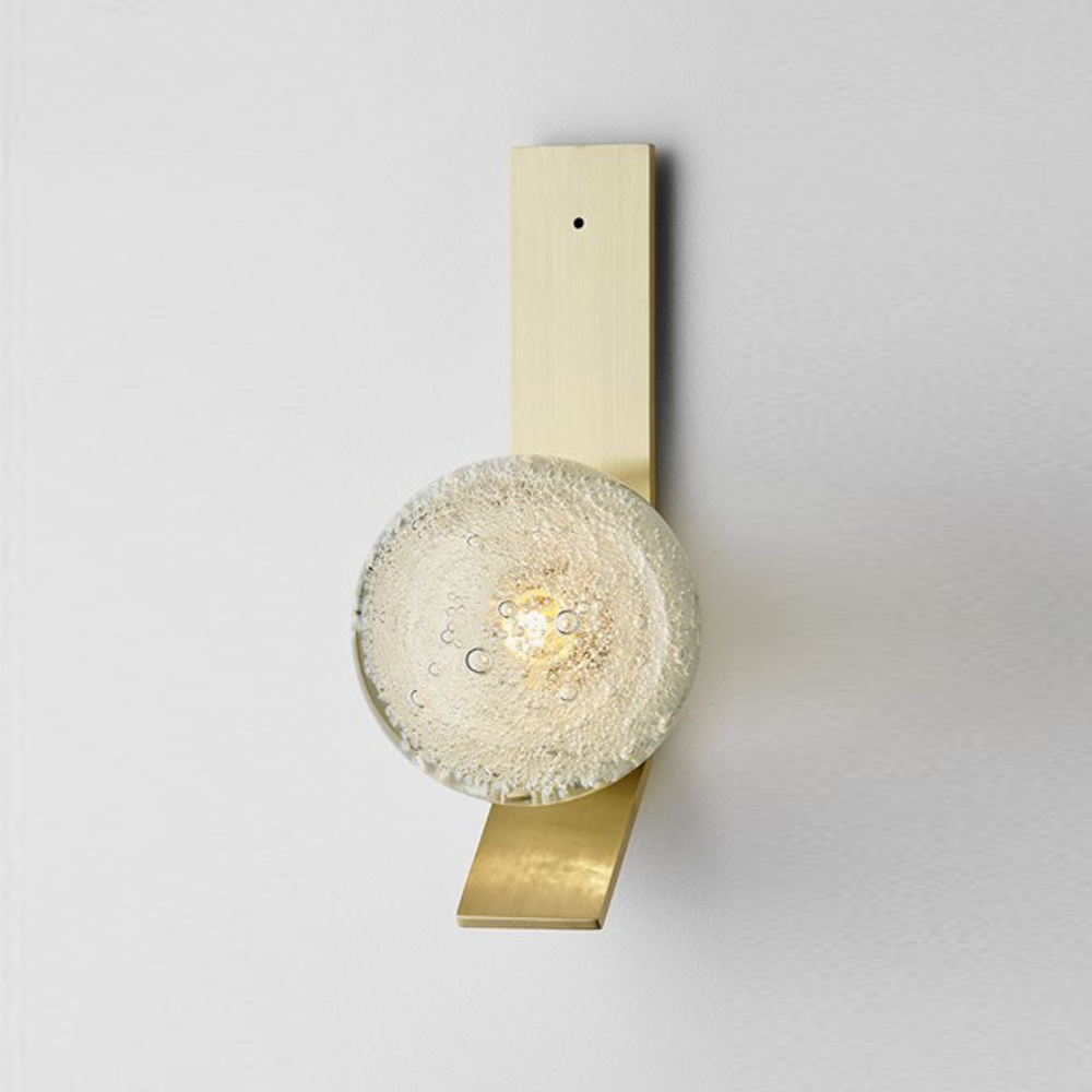 Настенный дизайнерский светильник Fizi Single by Articolo Lighting (золотой)