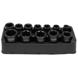 Набор головок ударных, 12пр., 1/2''6гр.(10,12,13,14,15,16,17,18,19,21,22,24мм),в метал. Кейсе JCB JCB-4129-5MPB