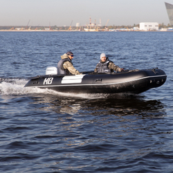 Надувная ПВХ-лодка BADGER Heavy Duty 390 AL, Черный