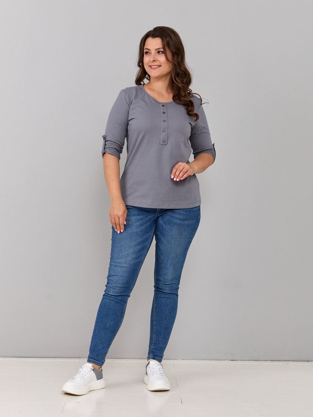 Лонгслив ЛНк-005/серый