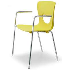 Стул PLUTO Chrome (на 4 ножках с подлокотниками)