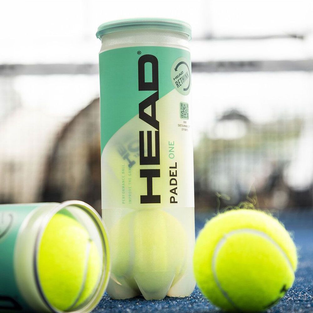 Мяч для падела HEAD Padel One S, 575383, уп.3 шт, войлок,нат.резина,желтый