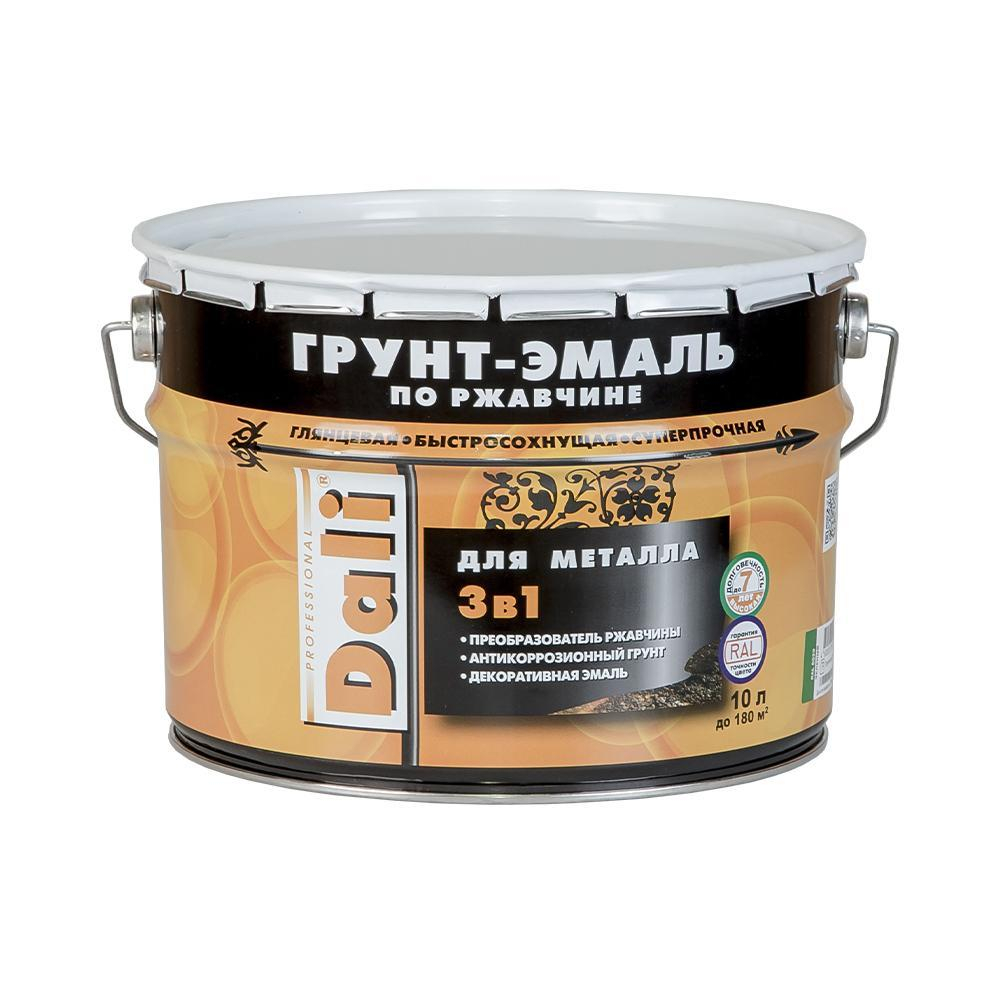 Грунт-эмаль по ржавчине красно-коричневая 10л "DALI" (Рогнеда) RAL 3011