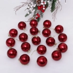 Новогодние шары 6 см (набор 24 шт) «Глянец», темный рубин