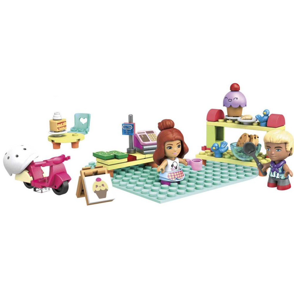 Mega Construx - Набор кубиков Barbie Кондитерская + 2 фигурки GWR32