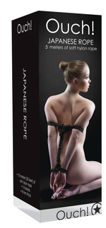 Черная веревка для бандажа Japanese - 5 м. (Цвет: черный)