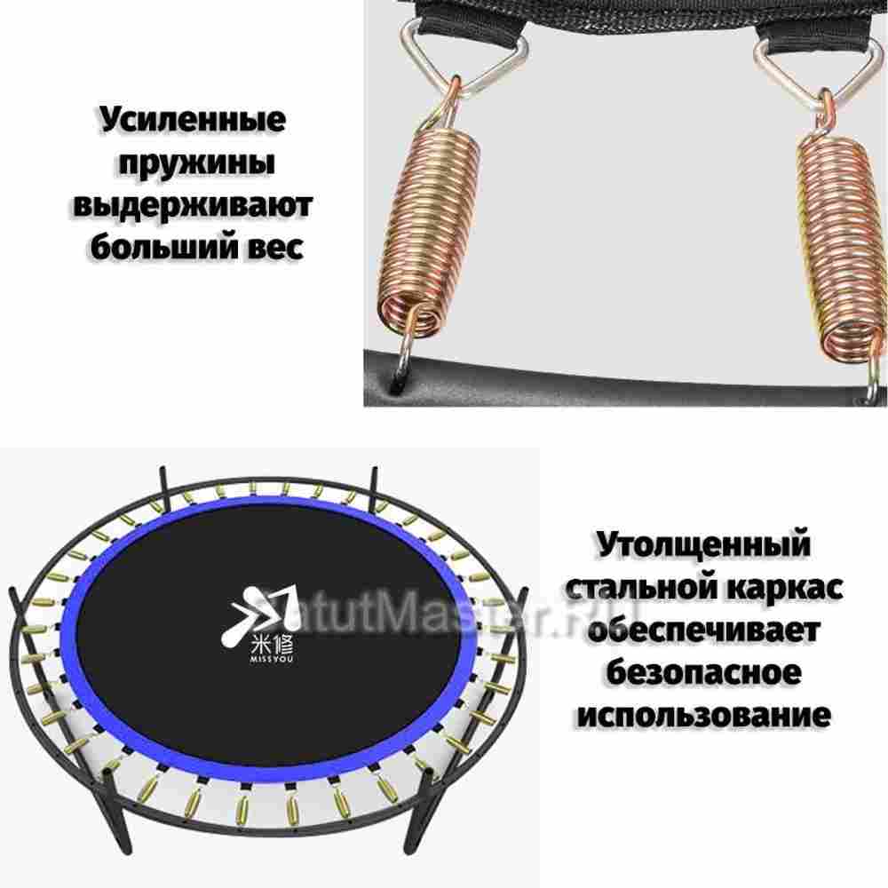 Батут с сеткой, диаметр 5 фт, зеленый