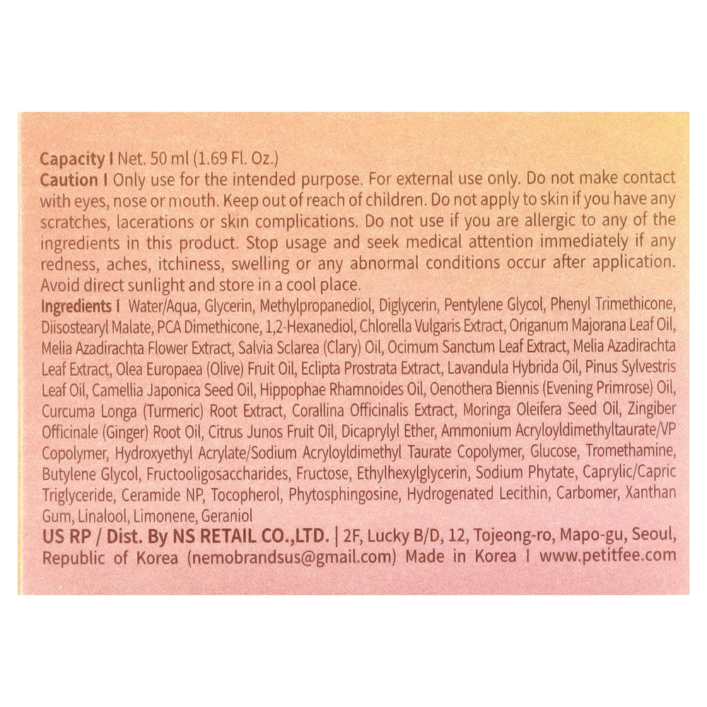 Petitfee, увлажняющий крем для сияния кожи с маслом первоцвета вечернего, 50 мл (1,69 жидк. унции)