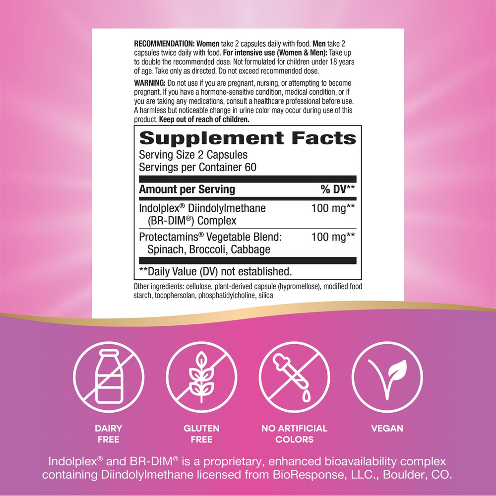 Nature's Way, DIM-Plus™, добавка с дииндолилметаном, 120 веганских капсул