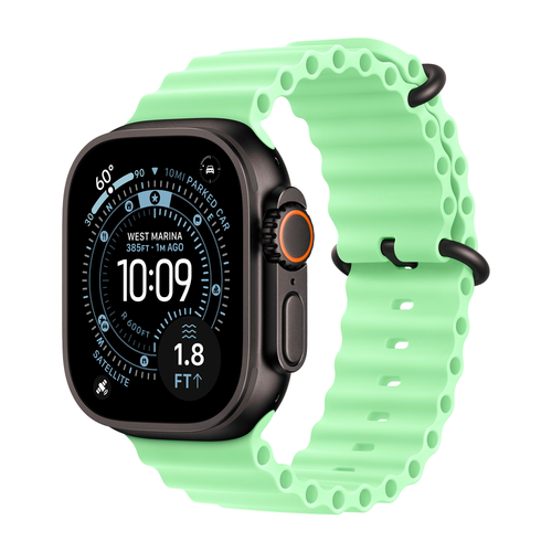 Умные часы Apple Watch Ultra 3 (2025) GPS + Cellular, 49mm, Black Titanium Case with Neon Green Ocean Band