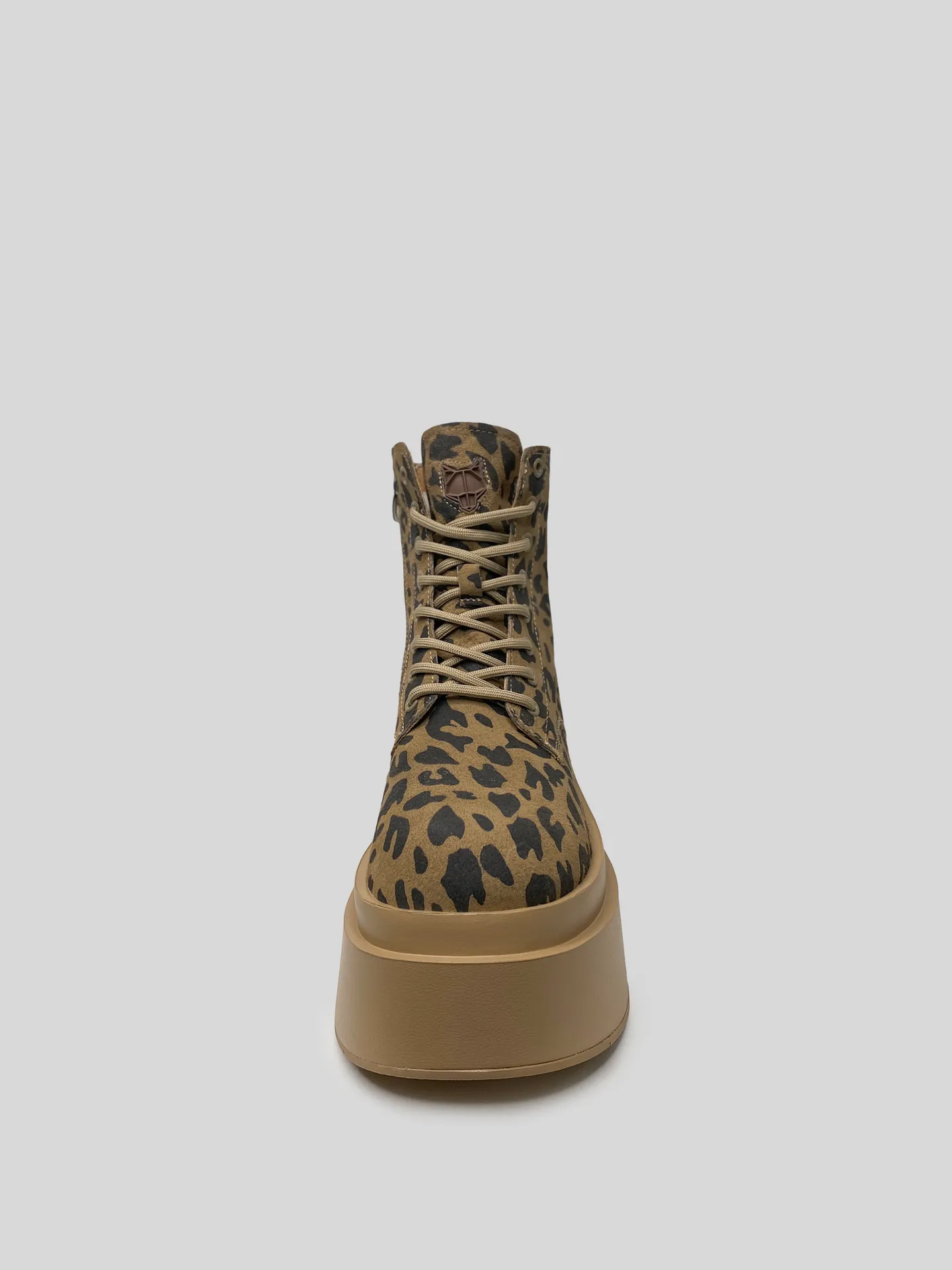 Ботинки Naked Wolfe леопардовые на высокой подошве купить