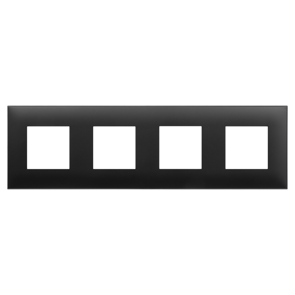 Рамка "Avanti", "Черный матовый", 4 поста (8 мод.)