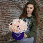 Букет гортензий «Черничный смузи»