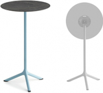 Стол ламинированный барный складной Scab Design Tripe Folding, голубой, черный мрамор Сахара