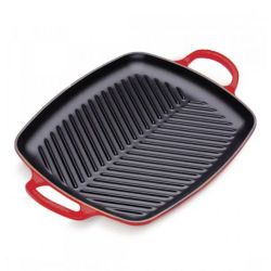 Чугунная сковорода-гриль Le Creuset, 30x27 см, Бордовая