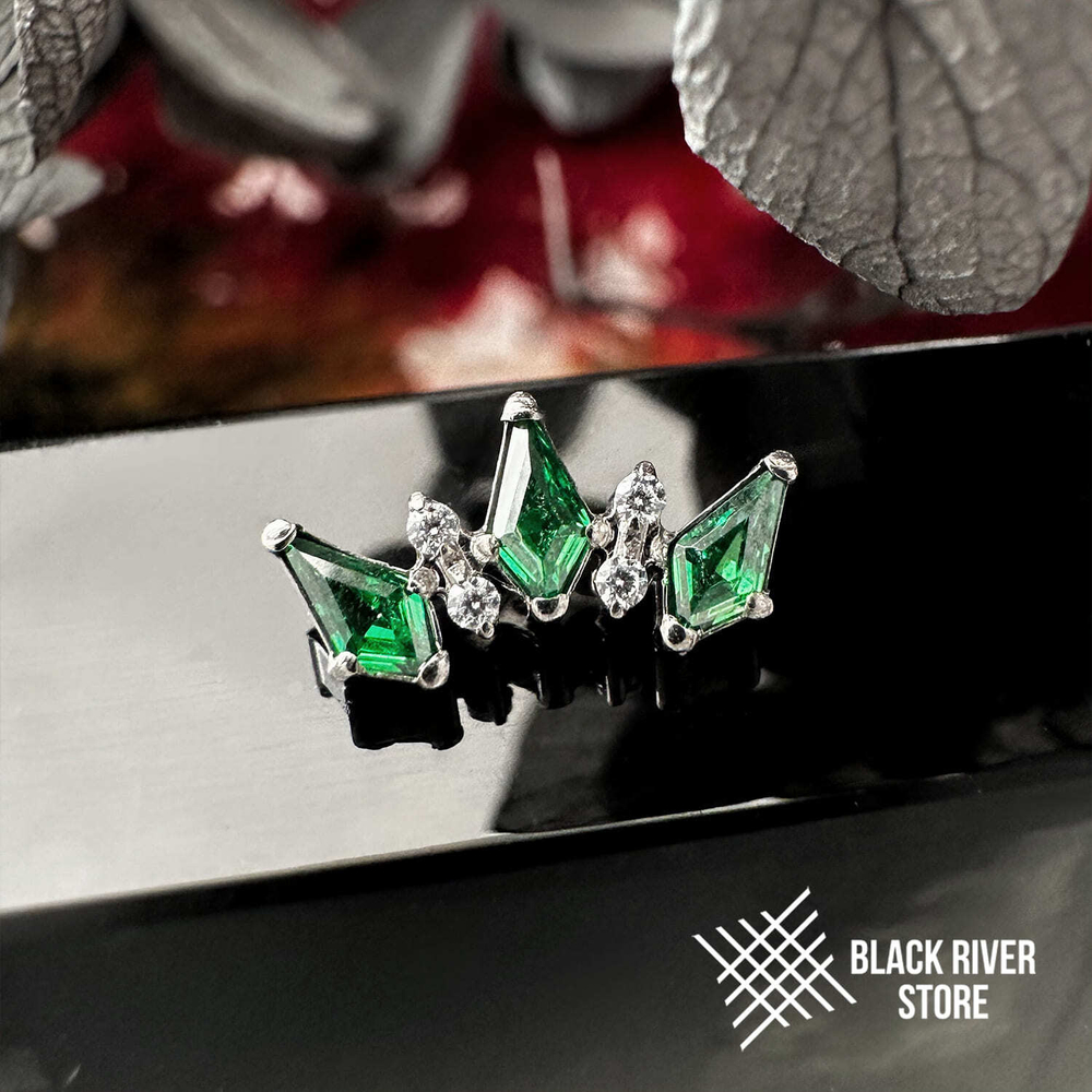 5K Rhombic Green & Crystal