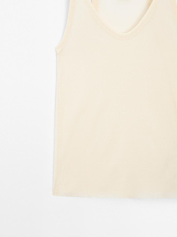 Massimo Dutti Топ на бретелях из 100% натурального шелка - Limited Edition, бежевый