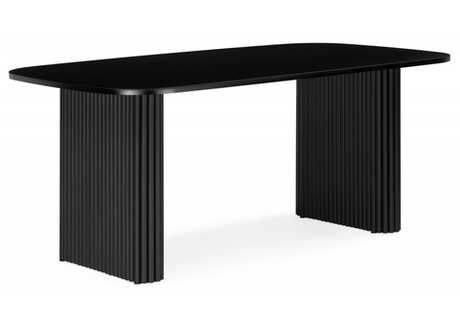 Стол деревянный Woodville Бавария B 160 х 90 черная пленка шагрень, черный, ножки черные