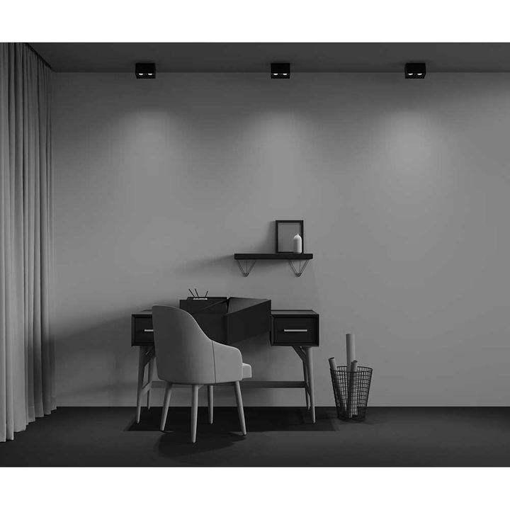 Потолочный светодиодный светильник Maytoni Technical Alfa Led C065CL-02-L12W4K-B