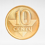 Lithuania, 10 Centų, 2008, VF