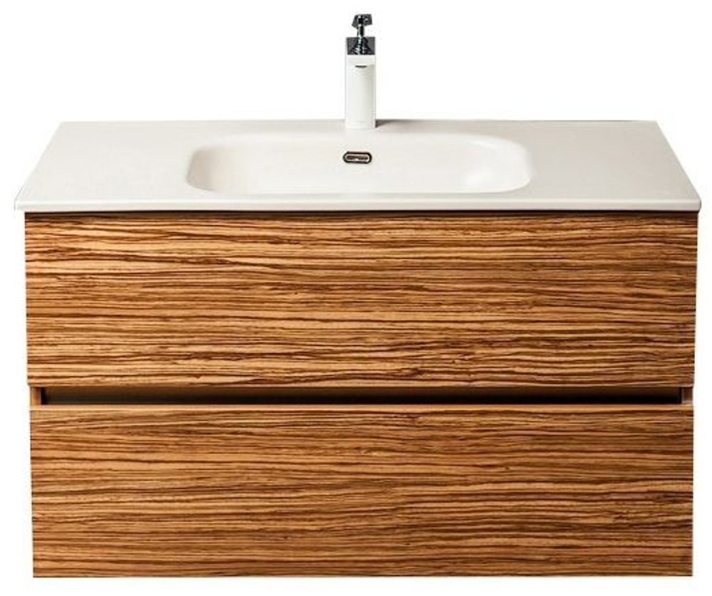 Тумба без раковины Armadi Art Vallessi 80*46 см ZEBRANO 2 полки 837-080-Z