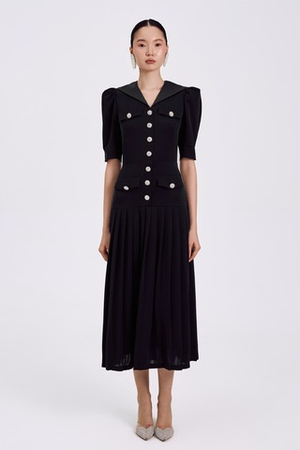 Платье Primavera (Примавера) черный с клапанами