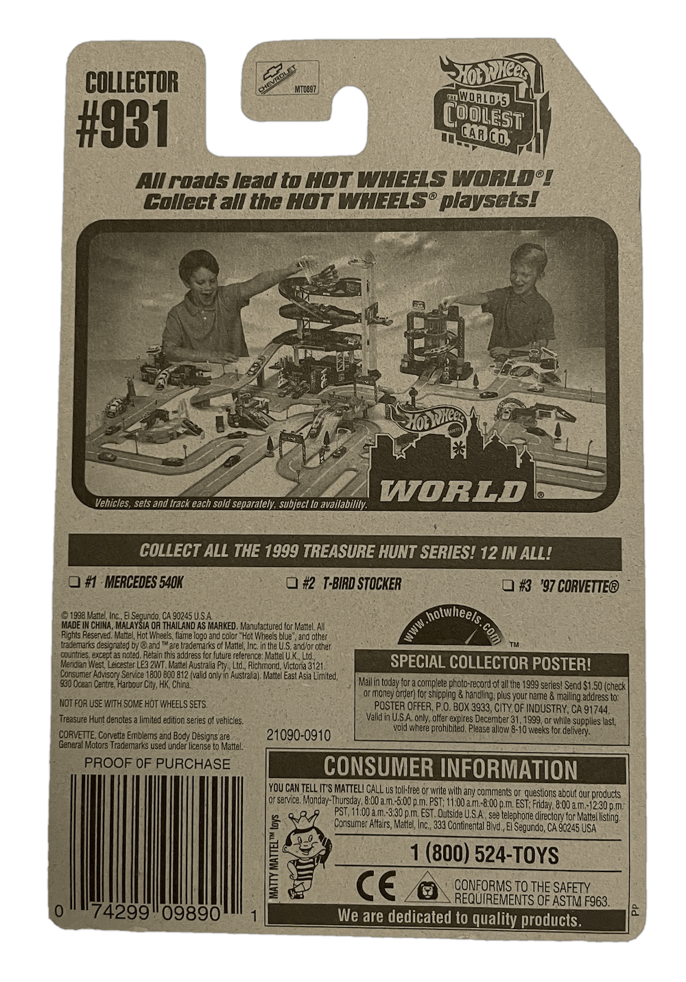 Hot Wheels Treasure Hunt '97 Corvette (1999)