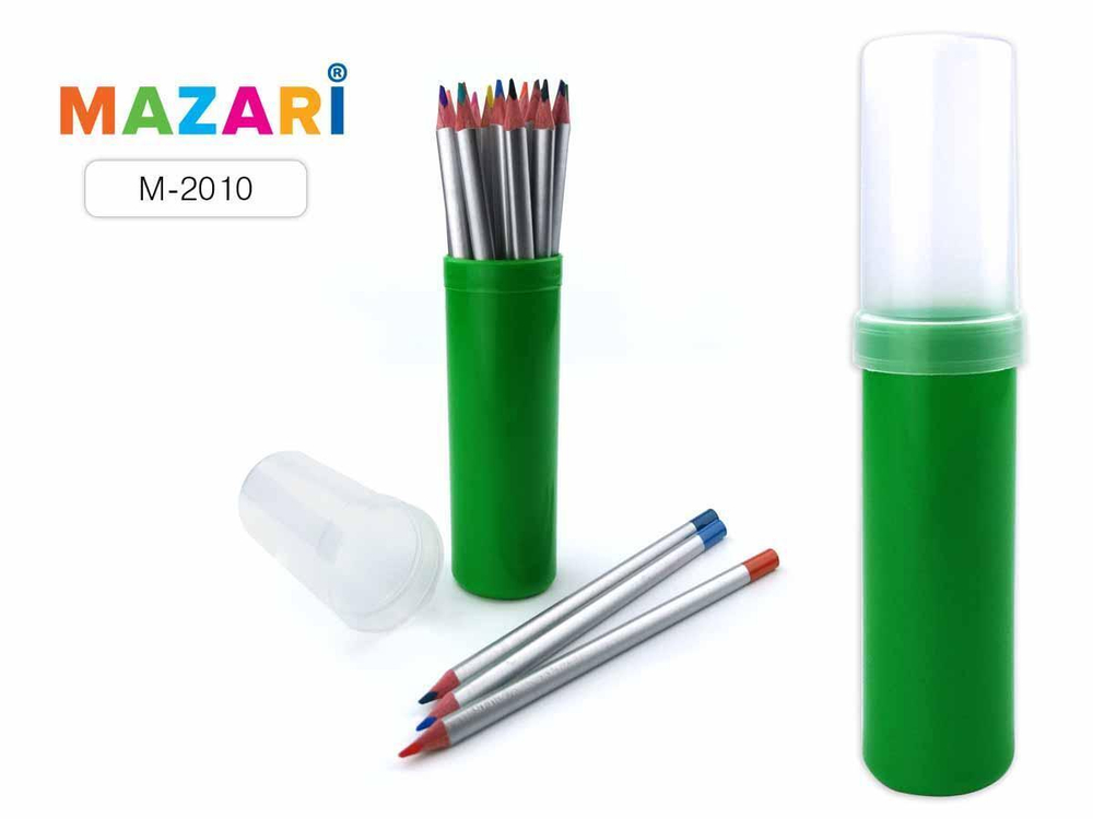 Пенал-тубус пластиковый, цв. ассорти (Mazari)