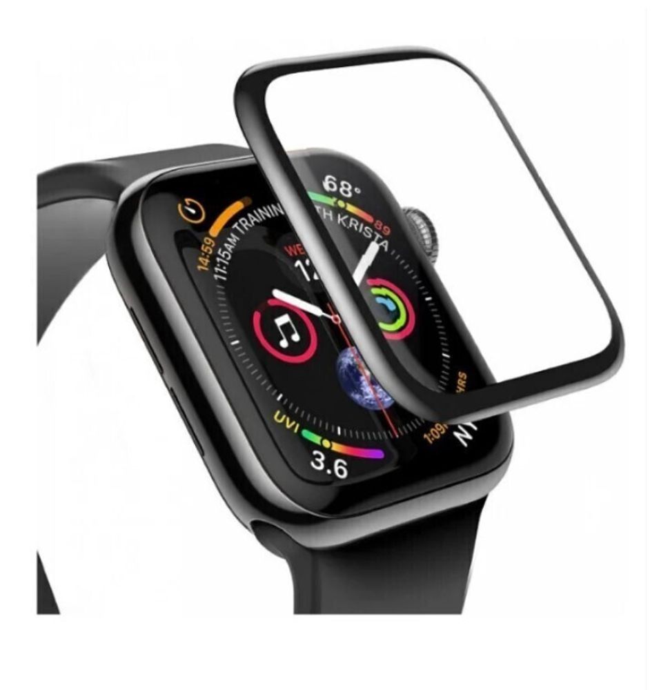 Защитное стекло для часов Apple Watch (38mm) Black 3D Zibelino