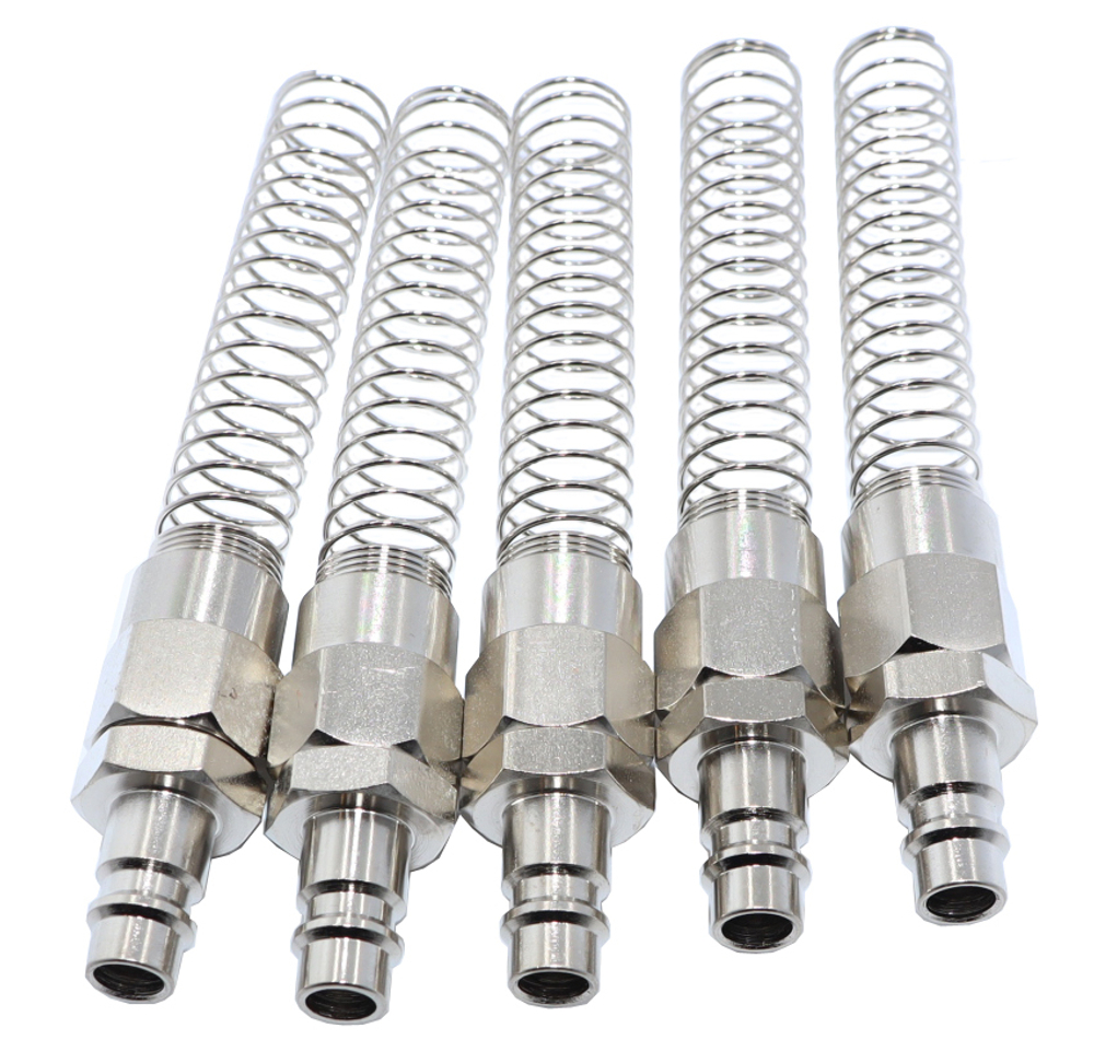 KraftWell KRW-QCS1014M-5 БРС "папа", c пружиной для шланга 10*15 мм, 5 шт