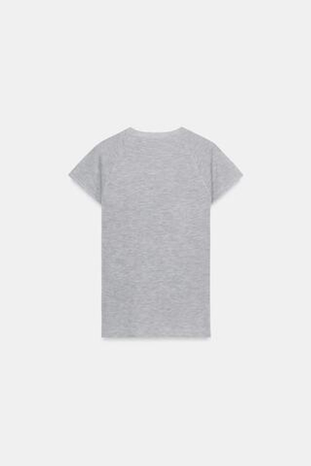 ZARA ТОП ИЗ УЛЬТРАТОНКОГО ТРИКОТАЖА, СЕРЫЙ МЕЛАНЖ