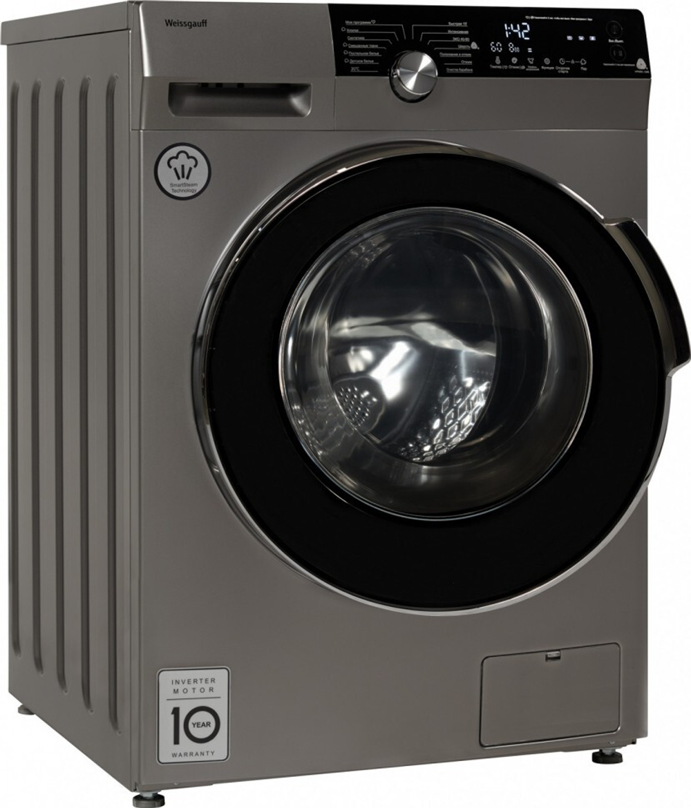 Стиральная машина Weissgauff WM 5649 DC Inverter Steam Silver (q)